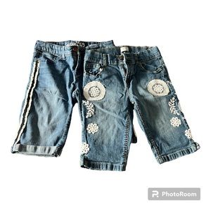 Children Knee length patched Jean shorts ( Bermuda shorts)